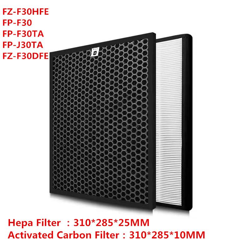

Parts for Sharp Fzf30hfe Fpf30 Fpf30ta Fpj30ta Fzf30dfe Air Purifier Replacement Hepa Filter 310*285*25mm Activated Carbon Filte