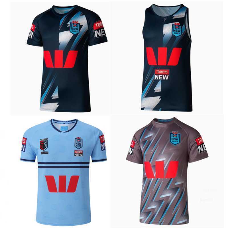 

Men's T-Shirts 2023 NSW Blues State of Origin Home Training Singlet Mens Rugby Jersey Size S-5XL Custom Name Quality, Print name number
