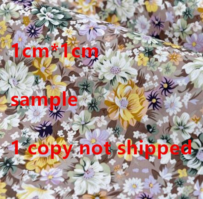 

New l 1 shipment not shipped, starting from 10 sales 1cm sample Blue floral poplin fabric, designer textile material for clothing, dresses, and printed skirts