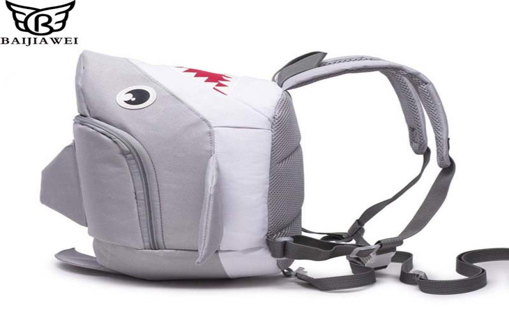 

BAIJIAWEI Antilost Children Backpack 3D Shark Shaped School Bags Girls Boys Cute Cartoon Animal Design Bags Waterproof Bag Y181005833777, Grey