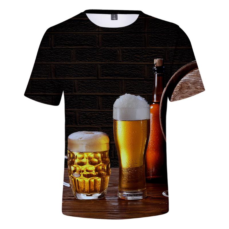 

Men's t Shirts Summer T-shirt 3d Beer Letters Print Men Women Funny Novelty Shirt O-neck Short Sleeve Tops Fashion Street Homme Top Tees 66XU6, Sky blue
