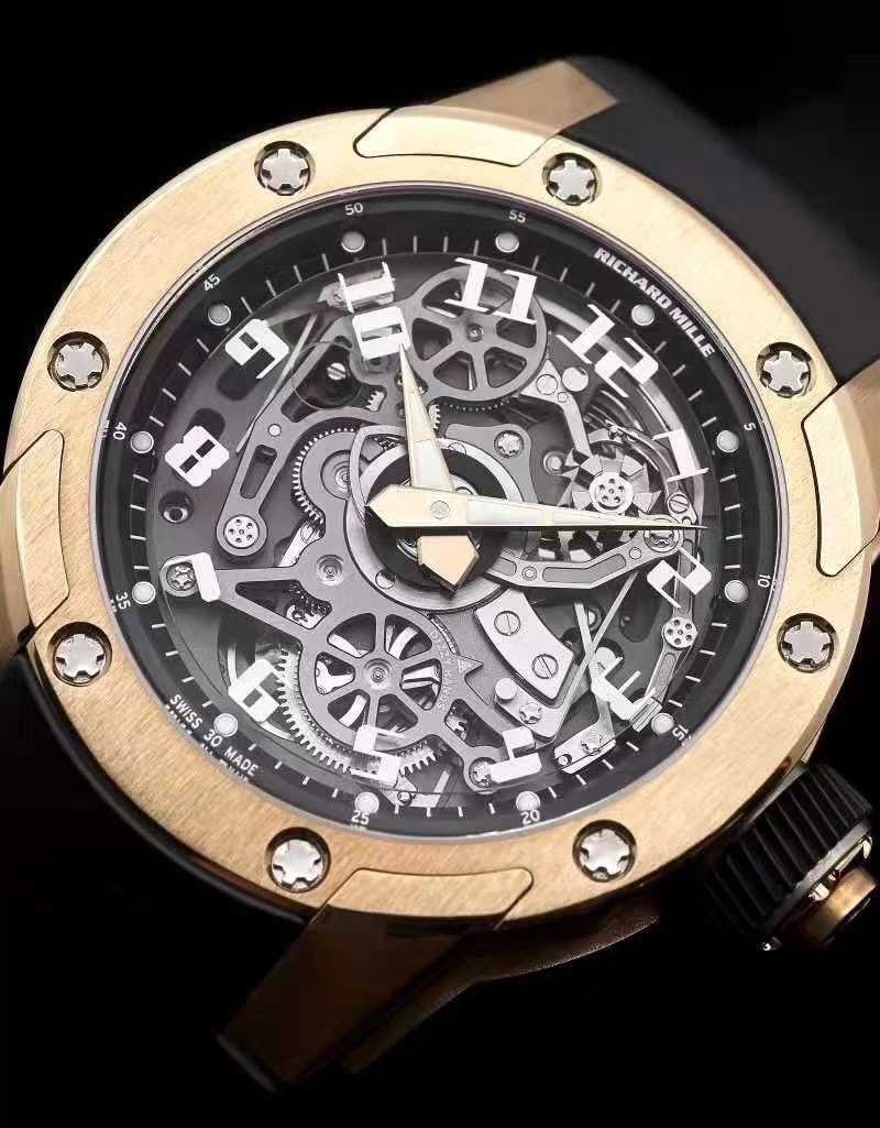 

RM063-01 SUPERCLONE Luxury Wristwatch Richa Milles Business Leisure Rm63 Automatic Machinery Fine Steel Case Watch Tape Men's, Black