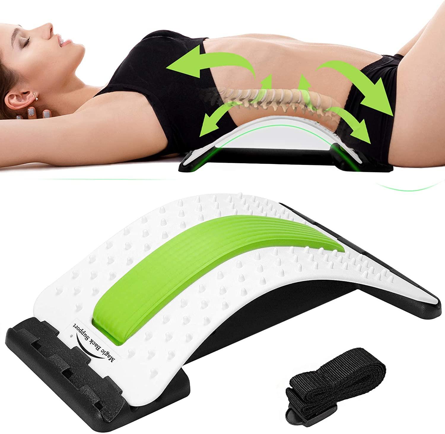 

Equipment Back Massager Stretcher Lower and Upper Back Pain Relief Massage Tools Lumbar Stretching Device Posture Corrector