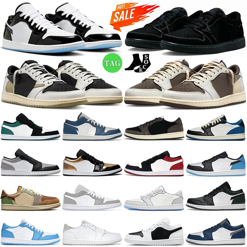 

travis olive 1 basketball shoes for men women jumpman 1s low Reverse Dark Mocha Black Phantom Concord scotts Lows outdoor sports sneakers mens womens trainers, #10