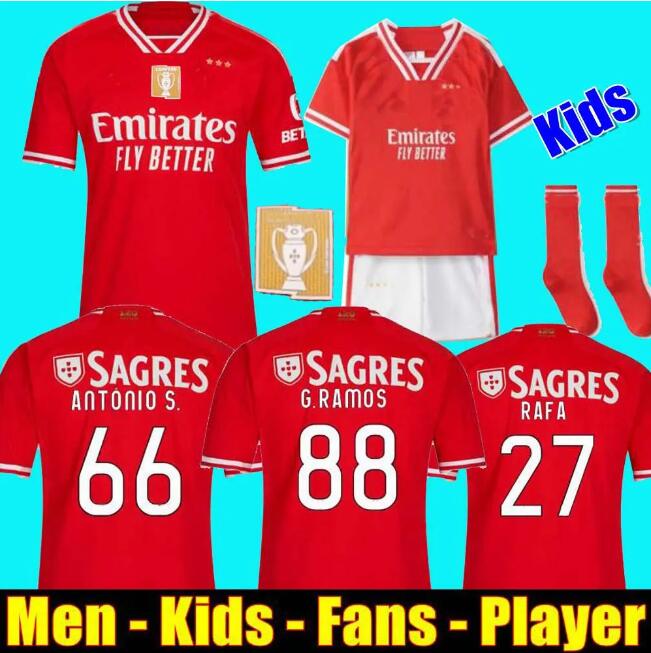 

23 24 Fans Player version Benfica soccer jerseys SEFEROVIC WALDSCHMIDT EVERTON PIZZI RAFA DARWIN G.RAMOS 2023 2024 Home Away Men kids kit Football shirts OTAMENDI