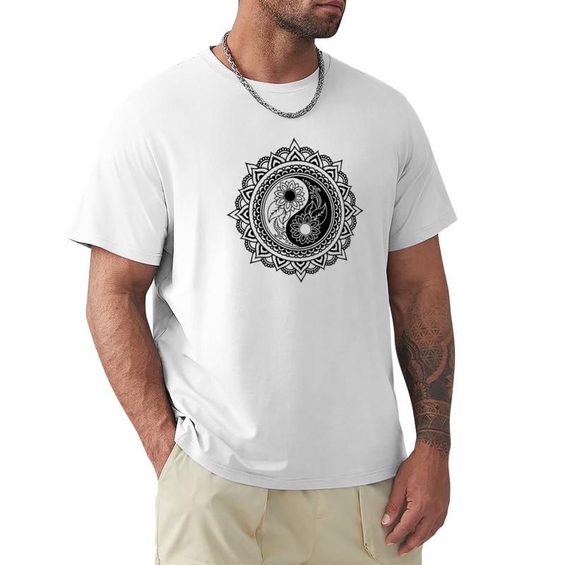 

Men's Polos Yin Yang Symbol in a Mandala T-shirt Cute Tops Sweat Shirt Anime Clothes Tees Big And Tall t Shirts for Men 13V2TL, Dark gray