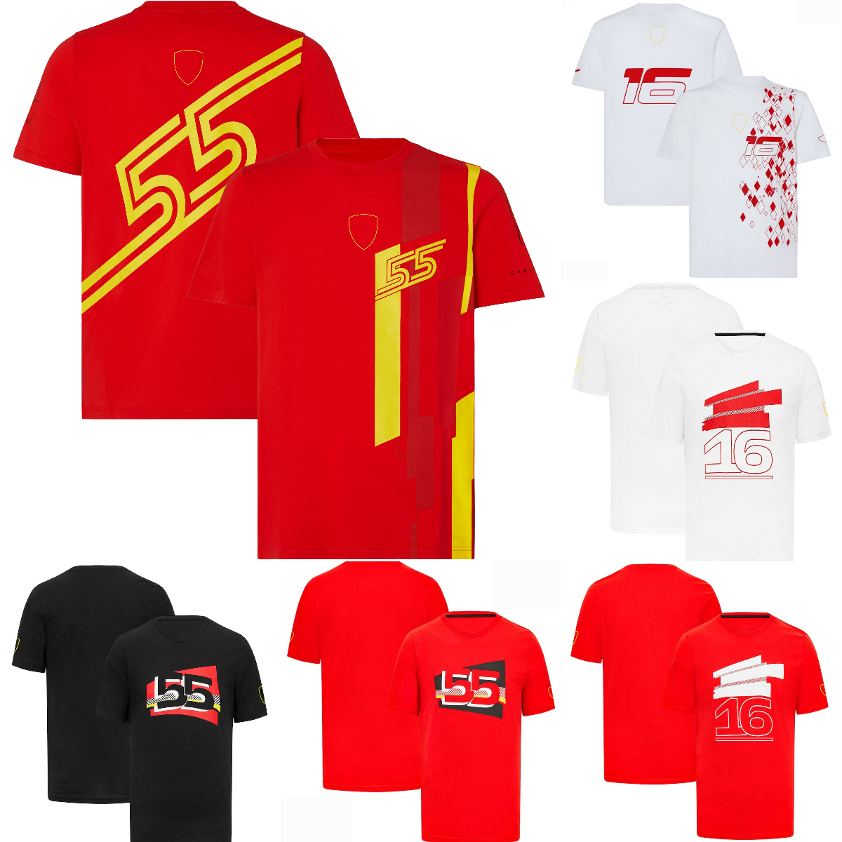 T-shirt à manches courtes pour les Fans de l'équipe F1, co-signé, rouge, formule 1, même Style, vêtements de course, Jersey, grande taille, été 2