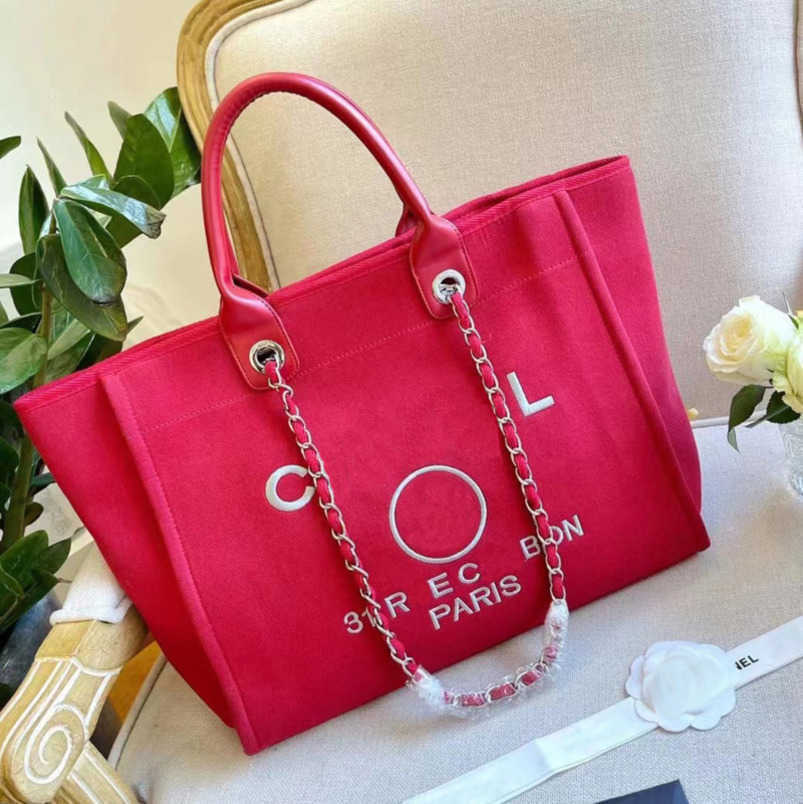 

CH Luxury Fashion Women's Hand Bags Embroidered Brand Handbag Female Pearl Beach Bag Big Shopping Small Backpacks Canvas Chain Backpack Evening Handbags Tkkg