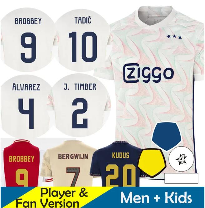 

TADIC 23/24 aJAXs Soccer Jerseys Kids Kit Home BASSEY BERGHUIS Third Black BERGWIJN CRUYFF 2023 2024 Home Away Retro Football Shirts Men Uniforms Fan Player Version, 13