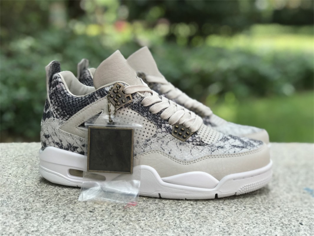 

Basketball Shoes Jumpman 4 White Snakeskin 4s Outdoor Sneakers With Original Box