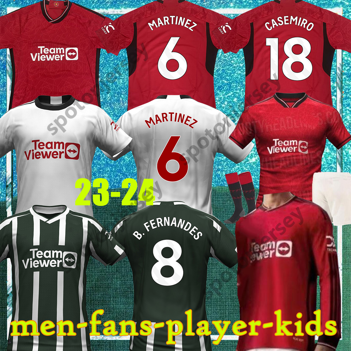 

23 24 RASHFORD CASEMIRO MARTINEZ SANCHO soccer jerseyS Love GARNACHO ANTONY 2023 2024 B. FERNANDES WEGHORST MancHEstErS MANS UTDS football shirt kit set Uniforms, Black