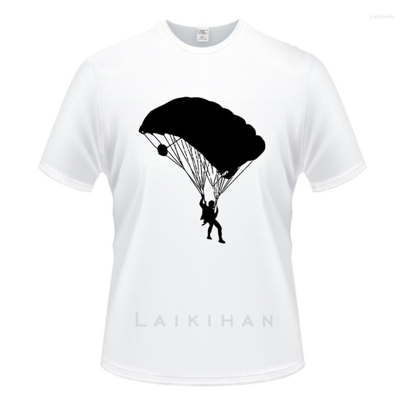 

Men's T Shirts Fashion Boy Extreme Parachute Sports Shirt Men Short Sleeve T-shirt Cotton Tops Design Tee, Black