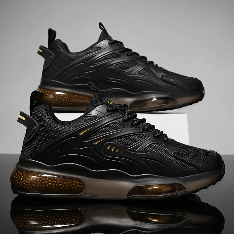 

Breathable Casual Shoes for Men Trainer Race Footwear Lightweight Running Shoes Fashion Classic Sneakers Non-slip Shoes, Black