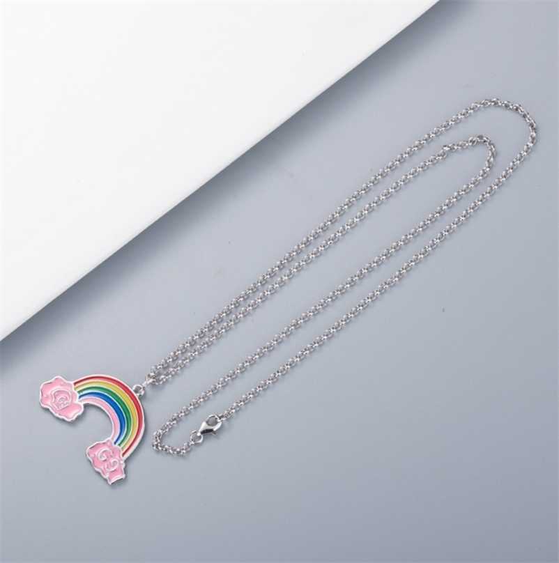 

designer jewelry bracelet necklace ring high quality skull small rainbow Enamel men women couple sweater chain