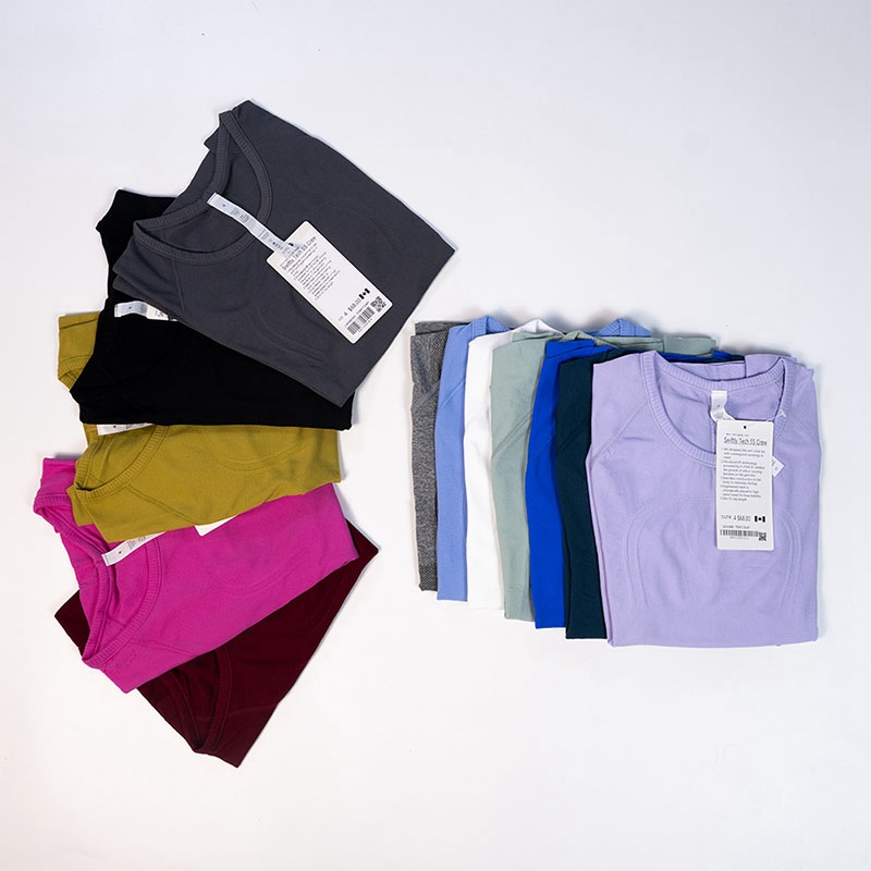 

lulus Swiftly Tech Seamless Yoga designer T-Shirts Summer Women Slim Sports Tee Breathable Fitness Blouse lemons Workout Short Sleeve Crop Top, 014