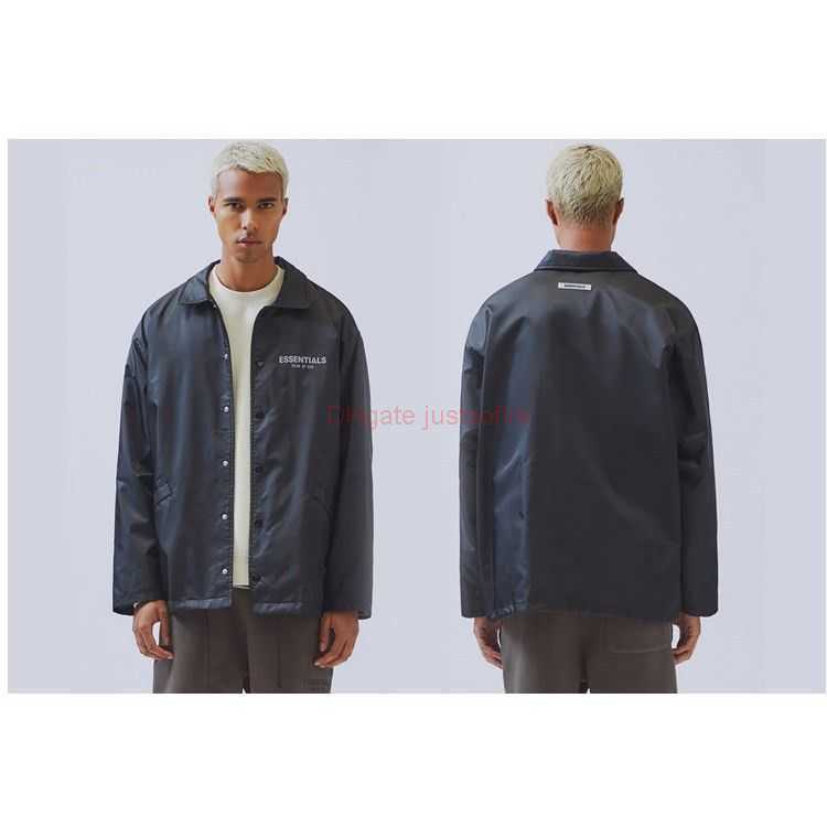 

ESS Designer Clothing Fashion Casual Coats Fears Of God Fog Essen Mens Womens Double Line Reflective Coach Jacket Casual Coat windbreaker sports Denim Outerwear Win