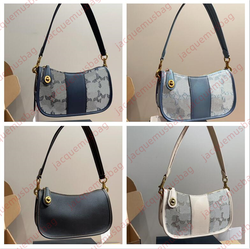 

Women swinger underarm bag coac handbag designer Denim jacquard weave Axillary Package Shoulder bags wallet Hobo purses lady high quality dhgate Sacoche Satchels