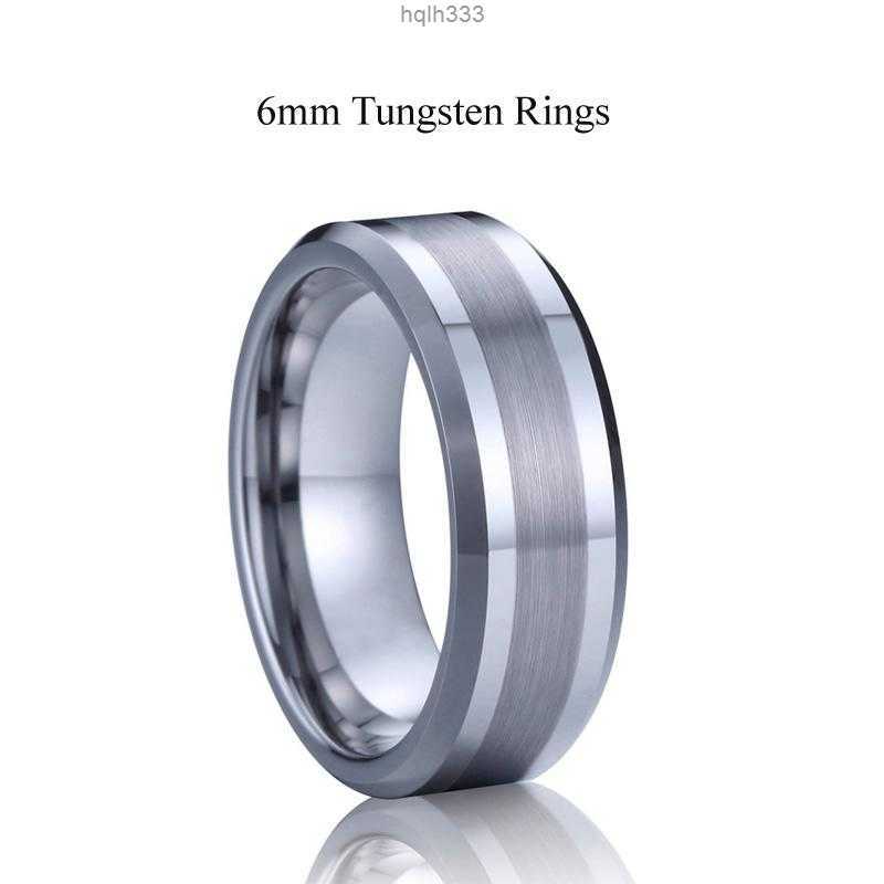 

Wedding Rings Simple Plain Blacktungsten for Men and Women Alliance Beveled Male Fashion Jewelry Accessories Finger Ring Anniversaryspgoxq8i