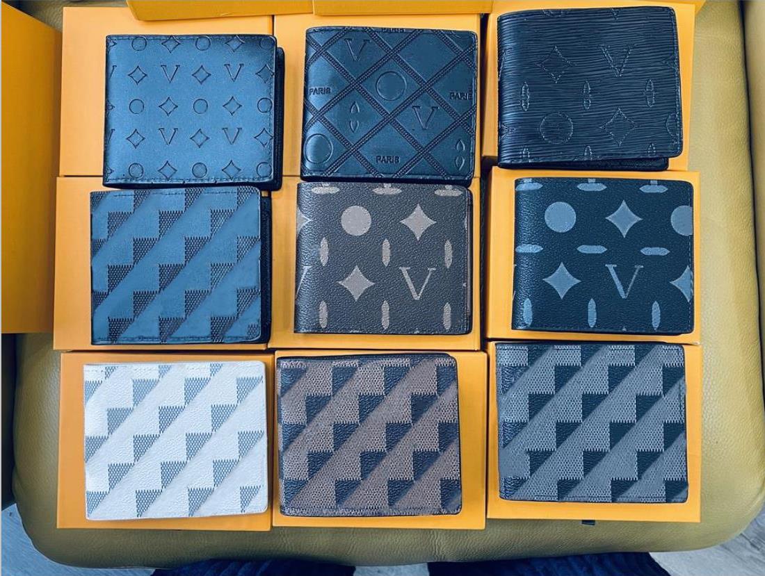 

8A New Quality Designers Men louiseity wallets flower card holder vuitton France Paris plaid style purse womens Clutch wallet with box shipping