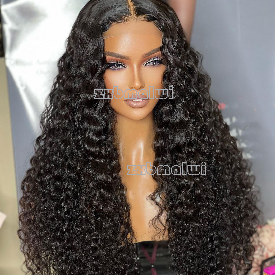 

Synthetic Kinky Curly Lace Front Wig Black 26 Inch Long 180%Density Glueless With Baby Hair Preplucked Heat Temperature Daily Cosplay Wig