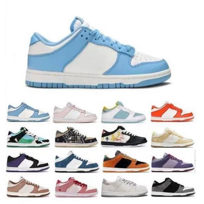 

2022 men women casual shoes White Black University Blue Red Coast Green Cherry pink mens sneakers Walking shoes Size 36465702665
