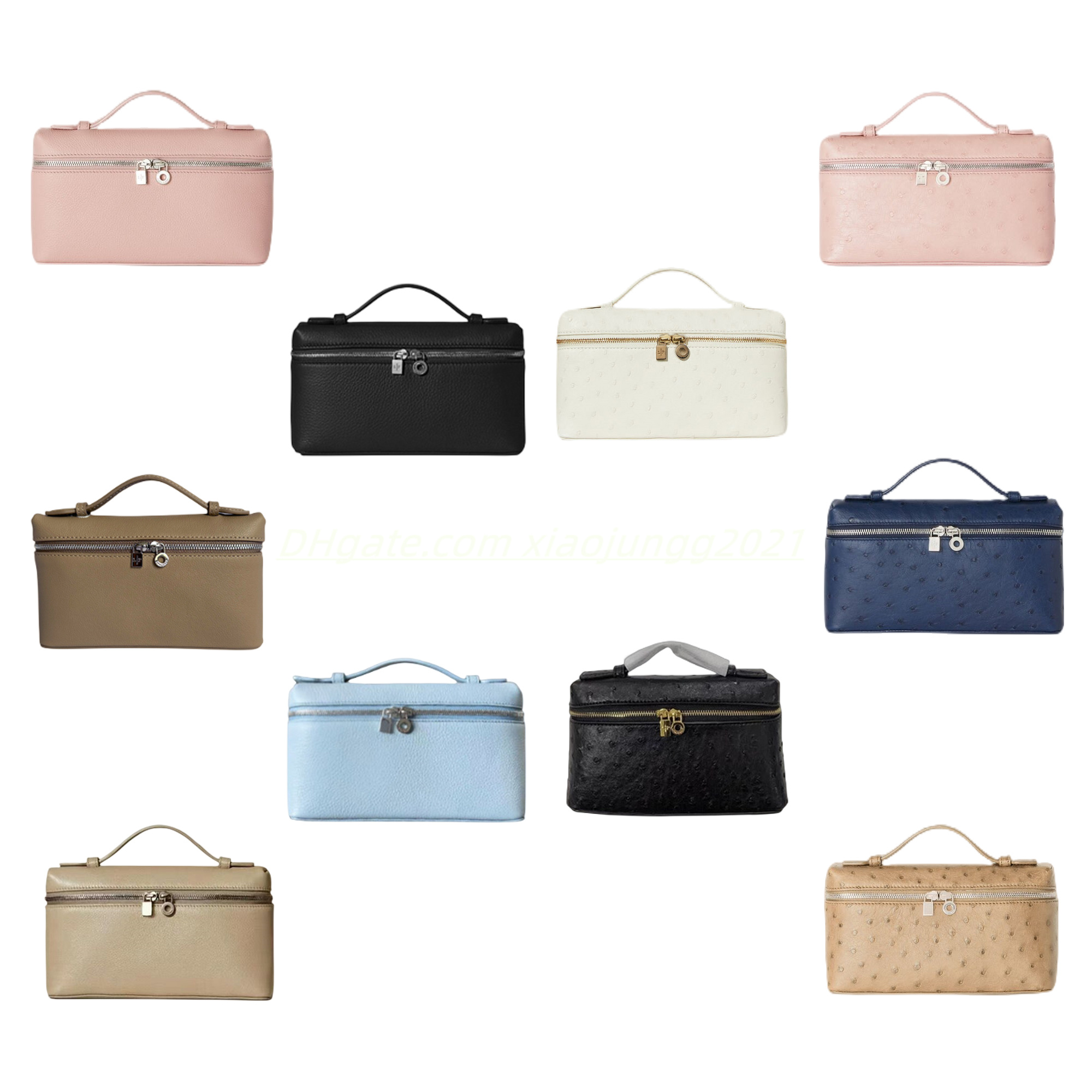 

Designers Women Cowhide Ostrich skin Hand cultch bags wallets Fashion Original Cosmetic Bags purses Luxurys Extra Pocket shoulder bags handbags Cross Body, 1-apricot color