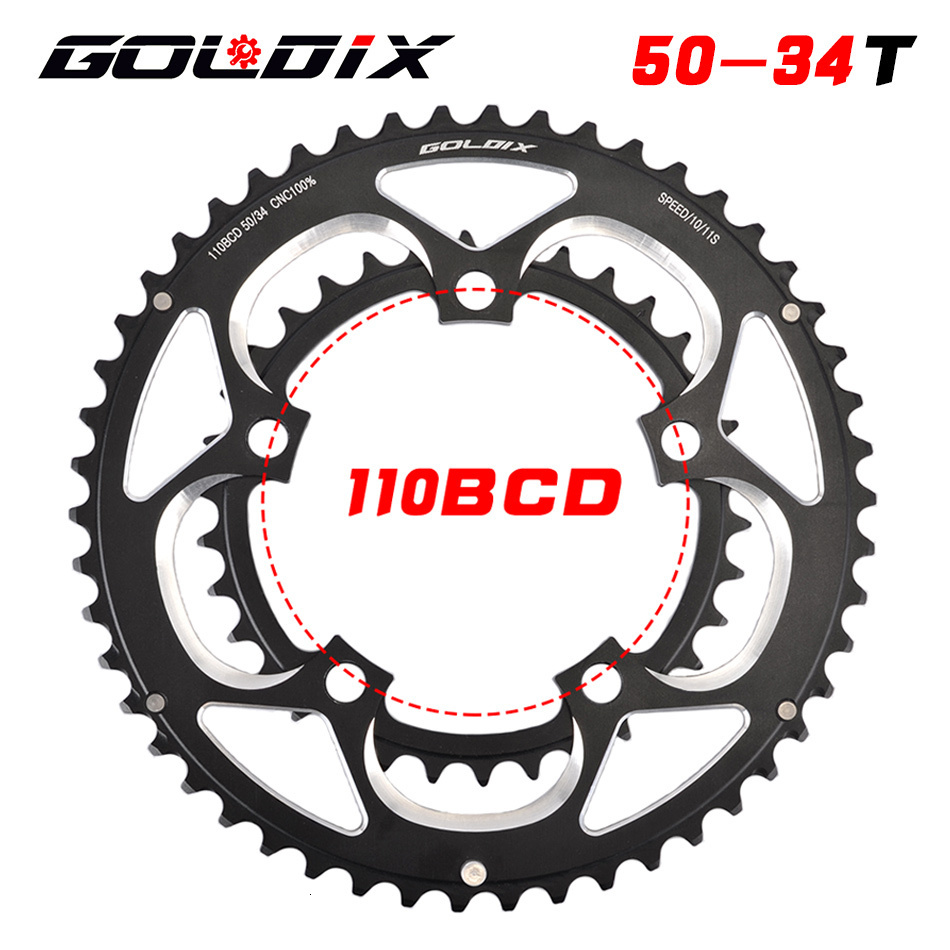 

Bike Freewheels Chainwheels Road Chainring 110BCD 50T34T Tooth Plate 20s 22speed Folding Bicycle ChainWheel Double Speed Gear Disc For SRAM 230601