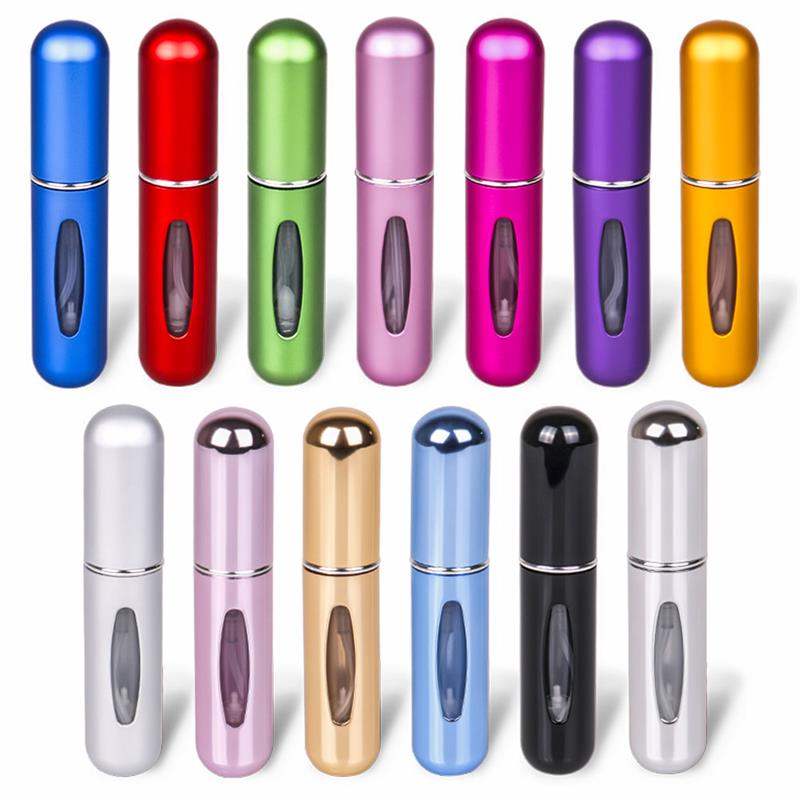 

5ML Refillable Perfume Spray Empty Bottle Aluminum Spray Atomizer Portable Travel Cosmetic Container Perfumes Bottles