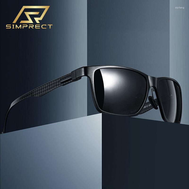

Sunglasses SIMPRECT Carbon Fiber Pochromic Polarized For Men 2023 UV400 High Quality Rectangle Sun Glasses