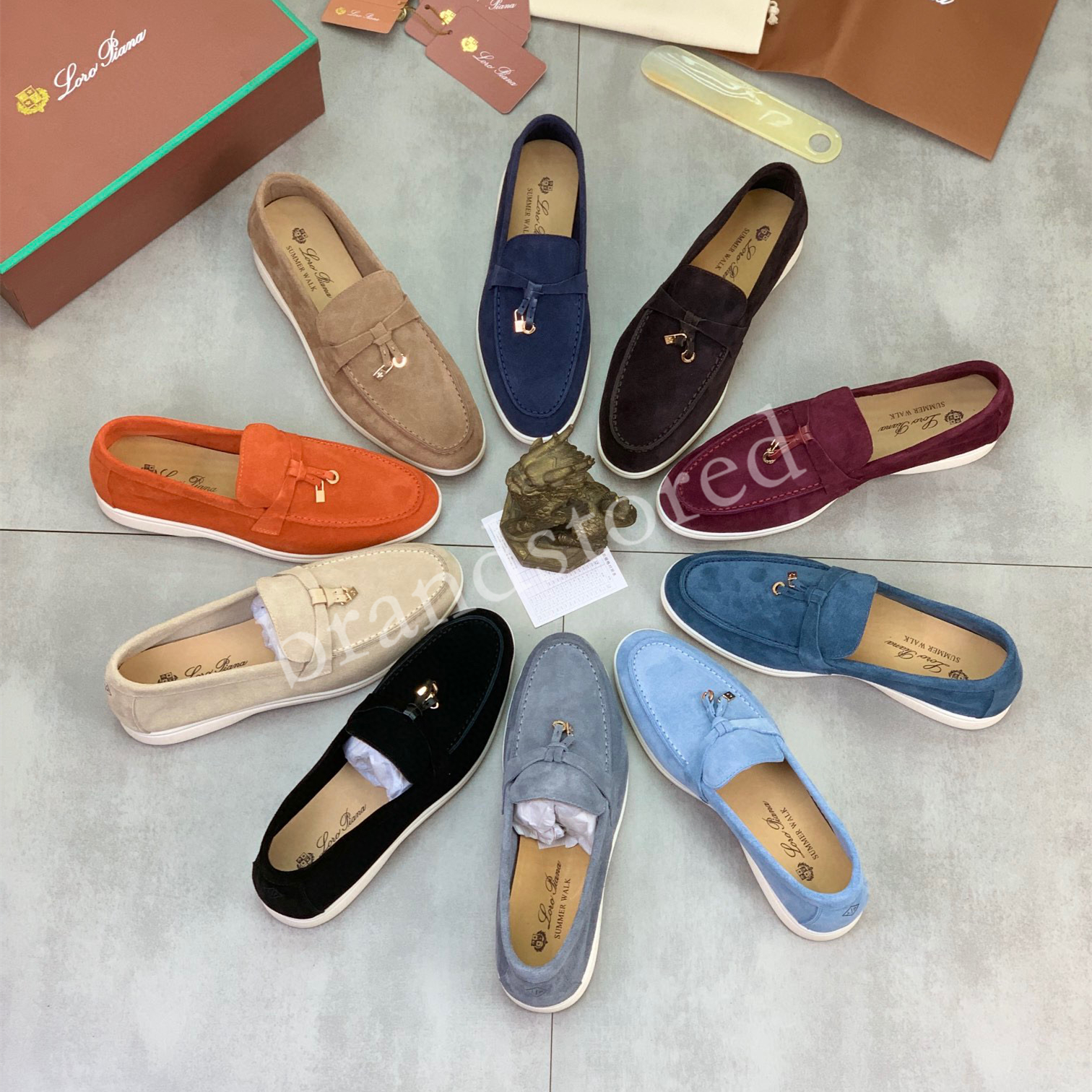 

Loro Piana Men Shoes Designer Sneakers Leather Single Shoe Flat Suede Trainers Women Casual Shoes Outdoor Runner Sneaker