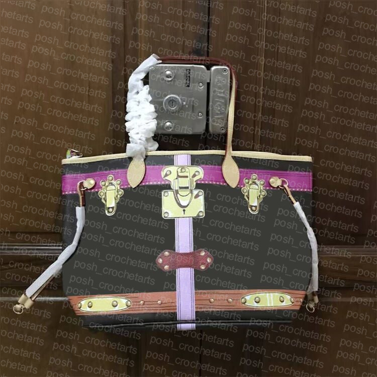 

Coated Canvas tote for Women's handbag Purses Limited edition Tote Bag Sold without box, Mono lock print