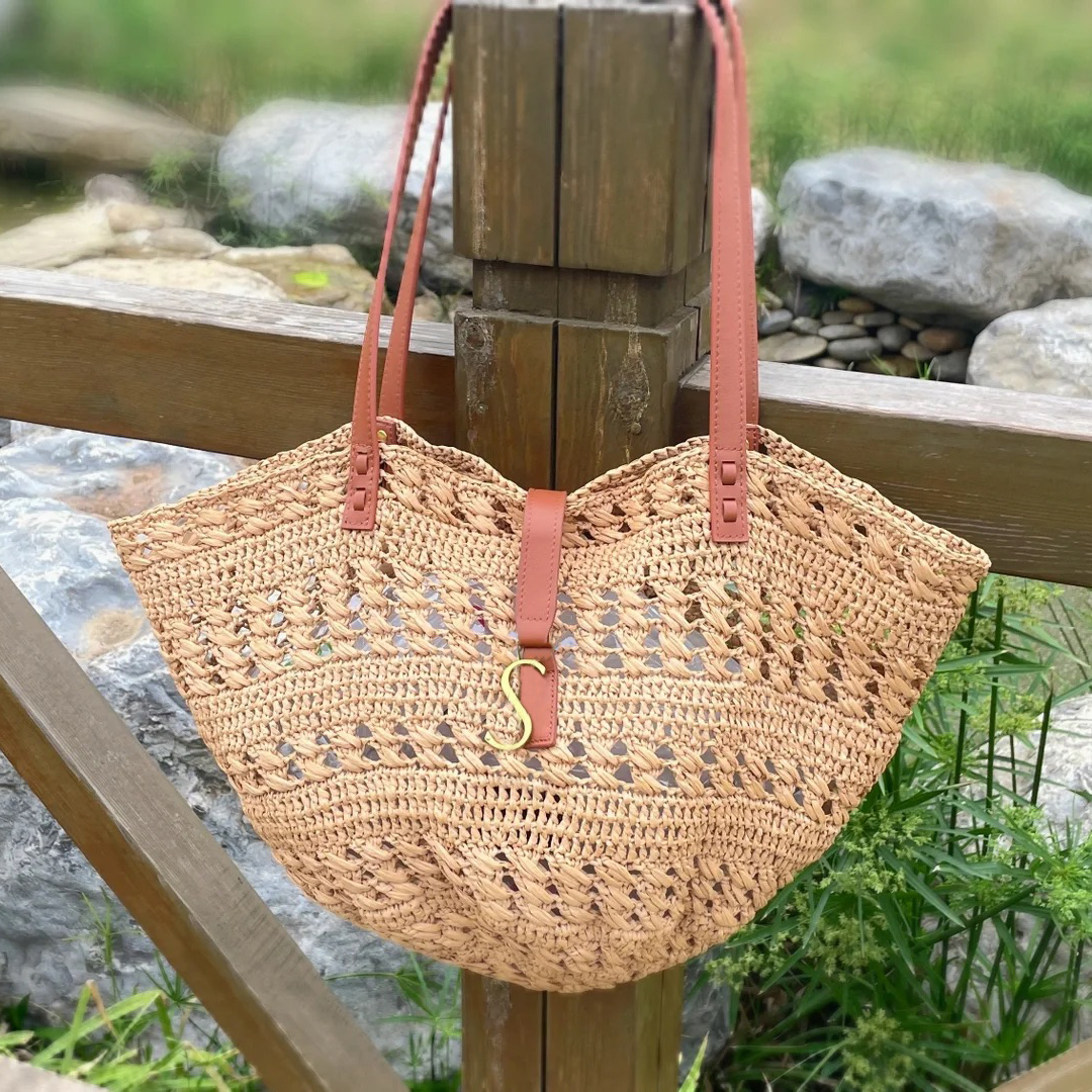 

Top quality Womens Shopping cosmetic bag Designer Wallets Rive Gauche cross body handbag strap clutch linen duffle Beach bags weave men Shoulder large capacity tote