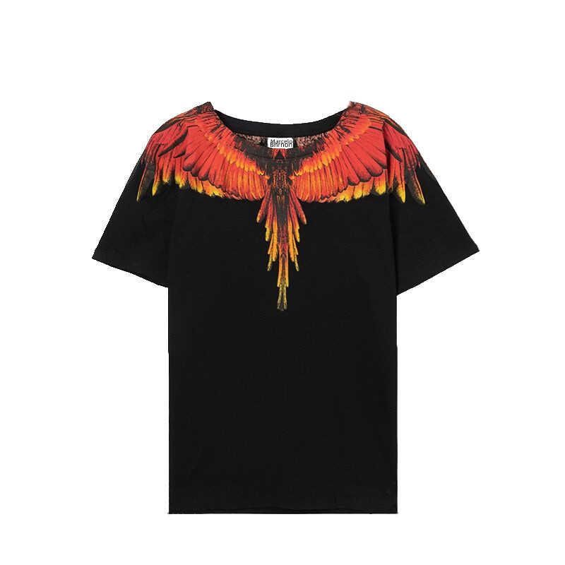 

2023 Designer Marcelos Burlons Pink Purple Winged Short Sleeve Men's and Women's Street T-shirts Summer Fashion Ins 2 UBD5