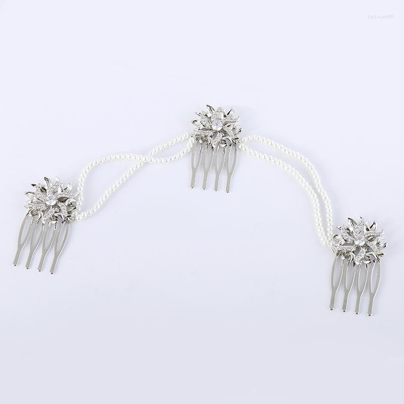 

Headpieces Handmade Delicate Women Hairband Headdress 3A Zircon Bridal Wedding Hair Clip
