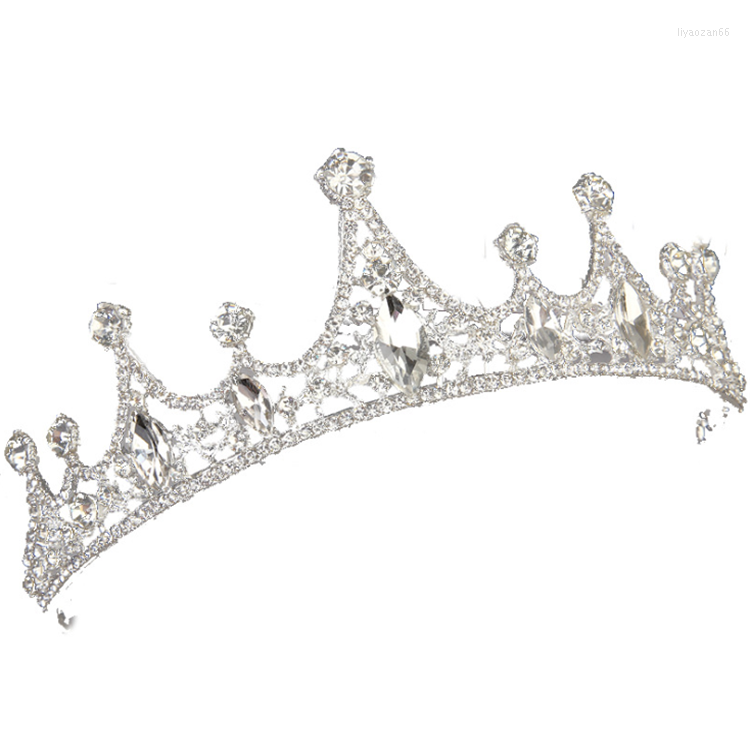 

Headpieces 2023 Fashion Charm Light Luxury Crystal Bridal Silver Crown Suitable For European Wedding Dress Birthday Jewelry Headdress
