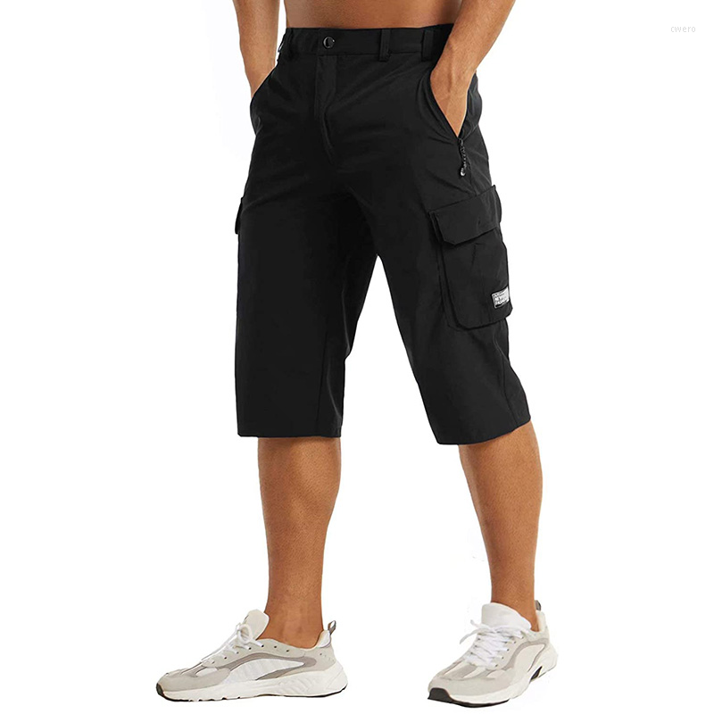 

Men's Shorts Men's Quick Dry 3/4 Short Pants Lightweight Summer For Hiking Fishing Multi-pocket Cargo, Light blue