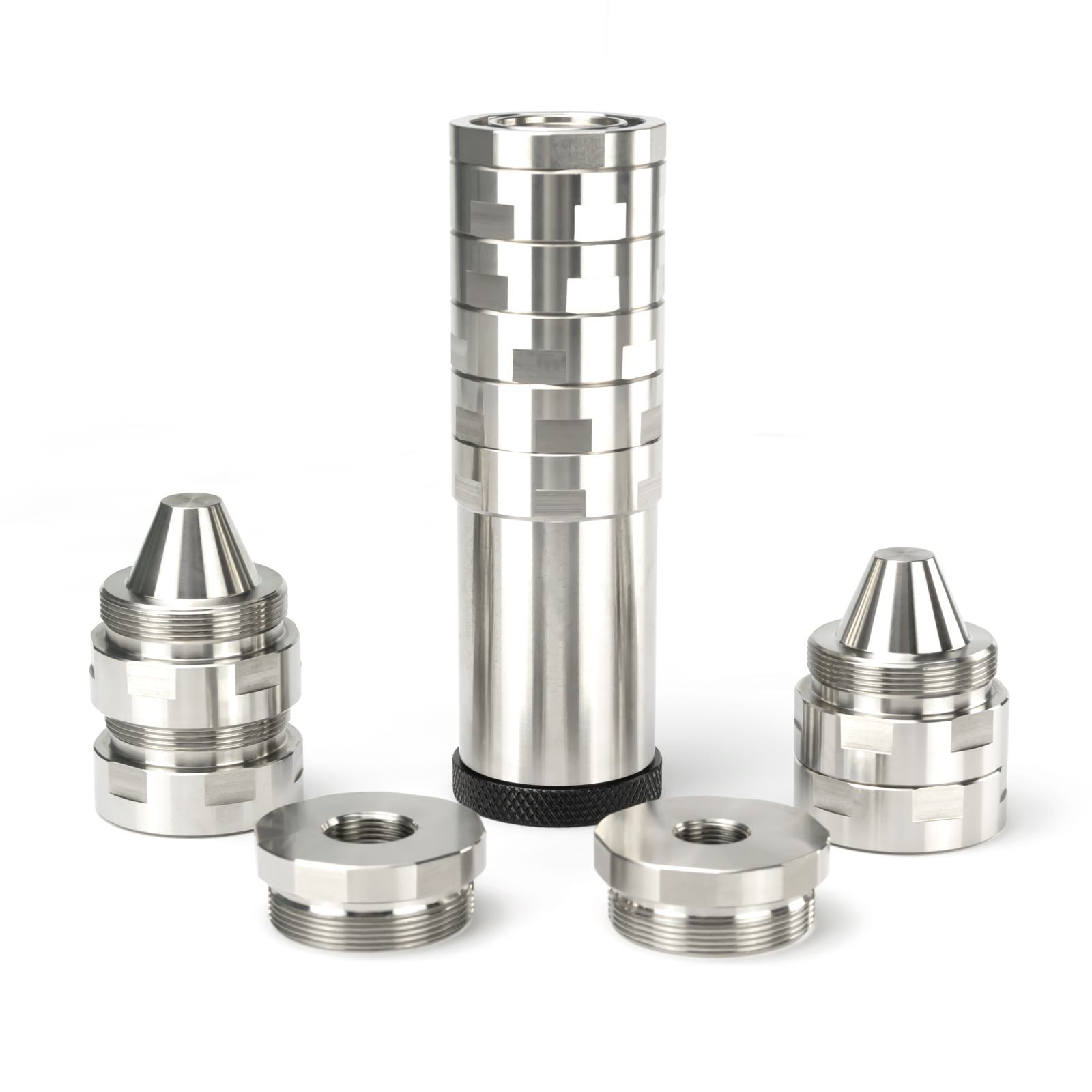 

7"L 1.5''OD 17-4 Stainless Steel Dodecagonal Modular Solvent Trap(MST) Fuel Filter 1.375x24 MST 8x Cups with 1/2x28 + 5/8x24 End Caps For Napa 4003 Wix 24003, Silver
