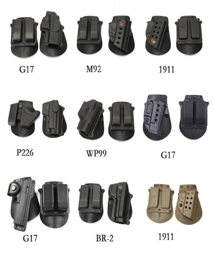 

Tactical Accessories series 1911 M92 P226 G17 USP right hand nylon magazine Paddle Holster Combo3412608