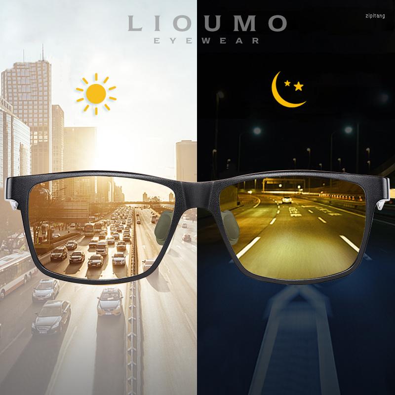 

Sunglasses LIOUMO Top Carbon Fiber Aluminium Frame Pochromic Polarized Glasses Men Women Driving Goggles Lentes De Sol Hombre