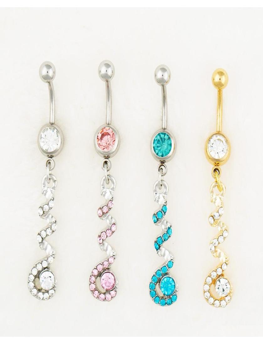 

3 Colors Body Jewelry Nice Style Navel Belly Ring 10 Pcs Mix Colors Stone Drop Factory Td9Mk4262260