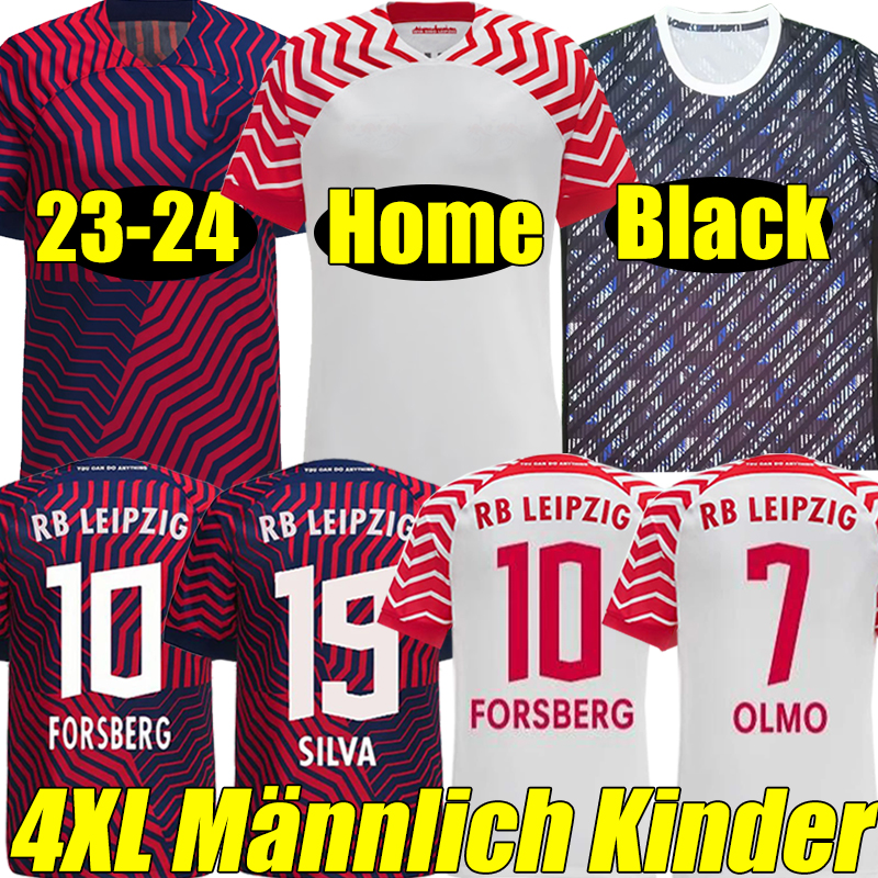 

4XL 22/23/24 RBL Soccer Jerseys Leipziges Home SILVA NKUNKU SZOBOSZLAI POULSEN ANGELINO ADAMS OLMO KLUIVERT HAIDARA LAIMER MORIBA Men Kids Kits football shirt, 22-23 third