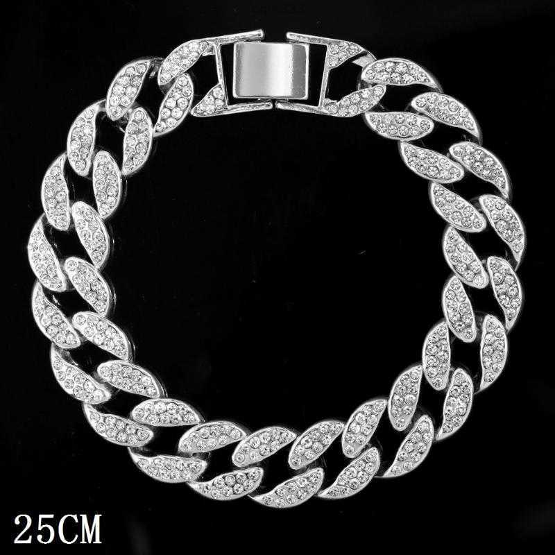 

Anklets 14 Mm Iced Out Miami Cuban Link Chain Anklet for Women Gold Silver Color Prong Rhombus Bracelet Hip Hop Jewelryjz0759f6