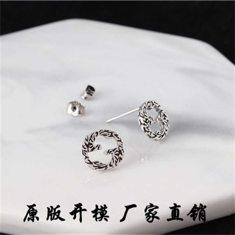 

50% off designer jewelry bracelet necklace ring interlocking Earrings personalized hip hop for male female lovers pair of small earrings