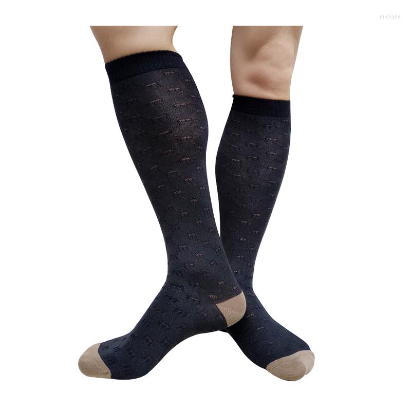 

Men's Socks Softy Tube Male Dress Knee High Gifts For Man Hose Exotic Formal Wear Fashion Sports Stocking, Black