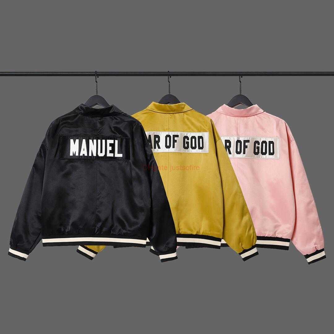 

ESS Designer Clothing Fashion Casual Coats Fears Of God FOG Essen Season 5 Sleeve Badge High Street Jacket Baseball Coat Mens Womens Fashion Thick windbreaker sports, Shipping fee