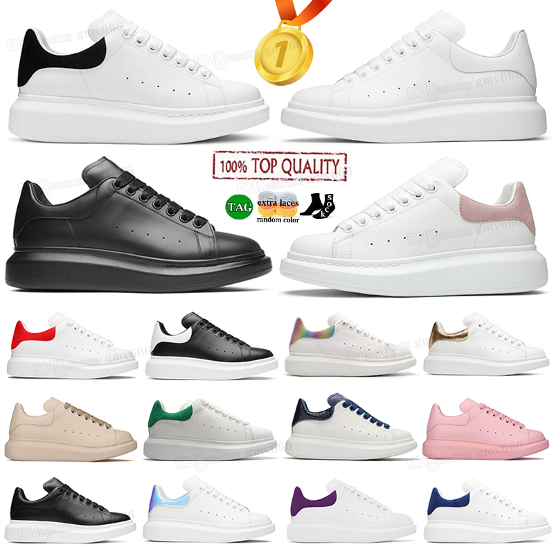 

Designers oversized sneaker Casual Shoes White Black Leather Velvet Espadrilles Trainers Mens Women Flats Lace Up Platform Sneakers alexander mc queen mcqueen