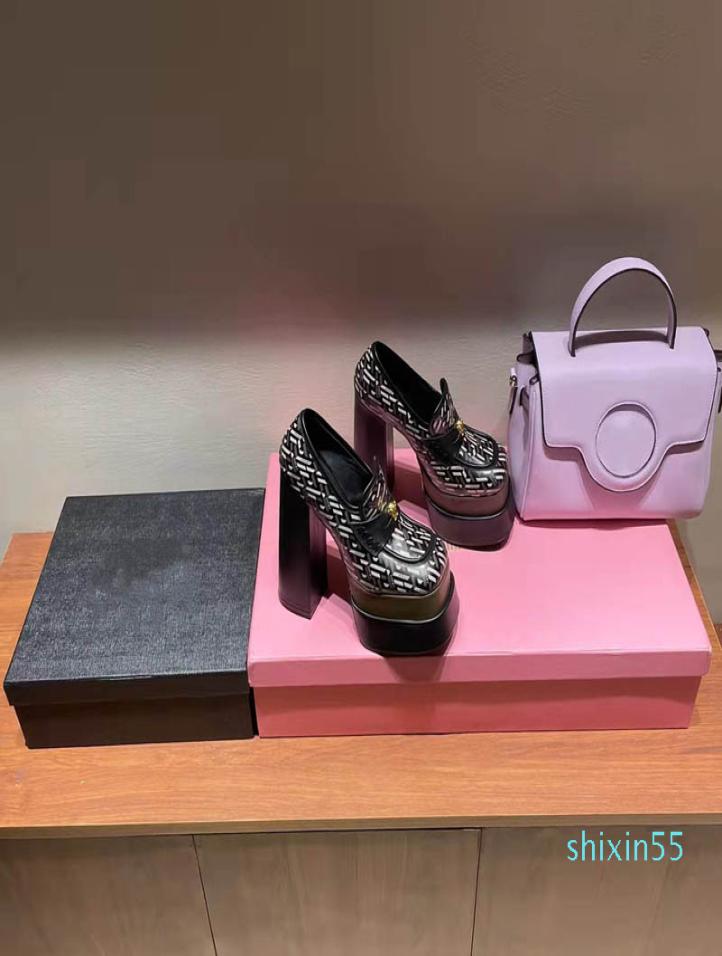 

Classic Ladies Thick Heel Platform Sandals Retro Square Toe Crystal Lace Gladiator High Top Party Dress Shoes 20225390390, Brown