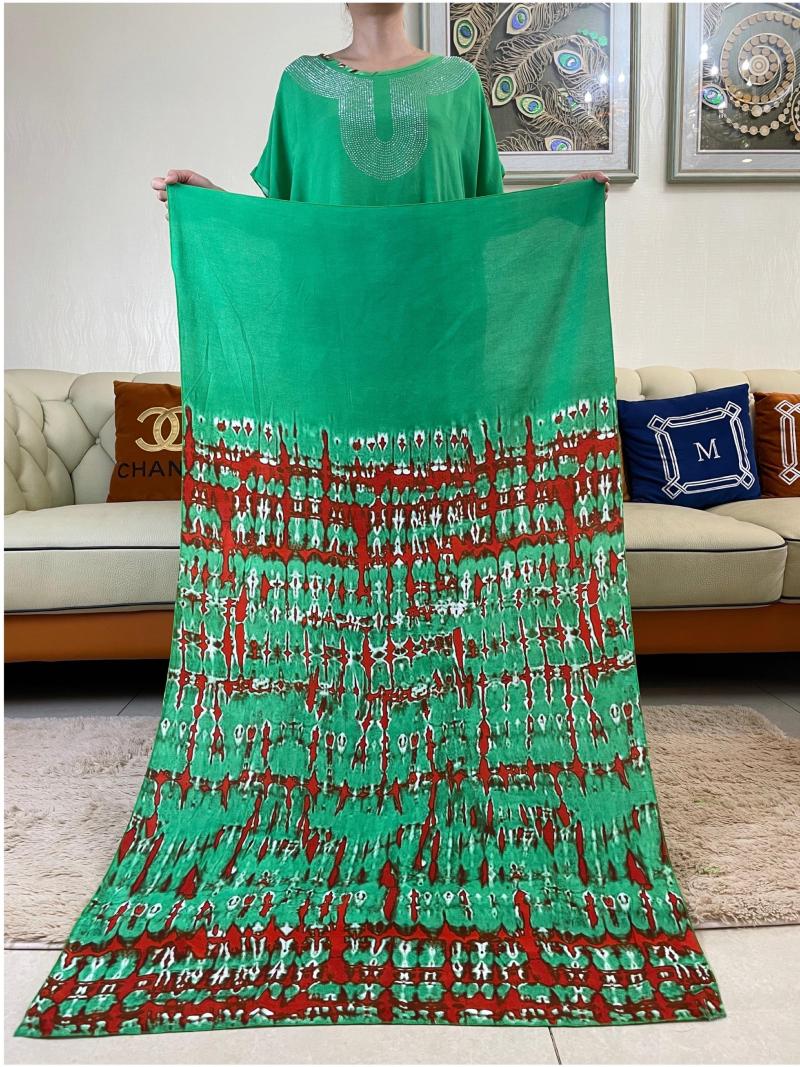 

Casual Dresses 2023 Summer African Cotton Abaya Print Floral Short Sleeve 2 Piece Loose Style Dashiki Dubai Long Lady With Big Scarf, Gold