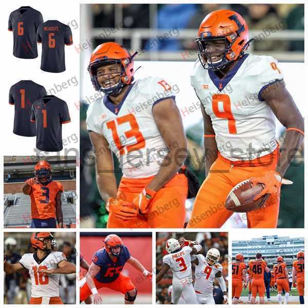 

NCAA Illinois Fighting Illini College Football Jerseys A.J. Jenkins Jersey Kevin Hardy Simeon Rice Justice Williams Jerseys Custom Stitched, Youth orange
