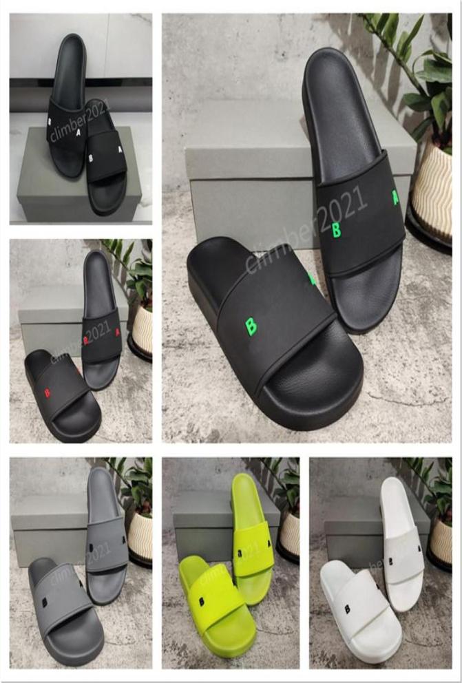 

2021 with Box Top Quality Mens Womens Sandals Slide Summer Fashion Wide Flat Indoor Slippers Flip Flop Size EUR3646Goodgoodsneake5444153, Red